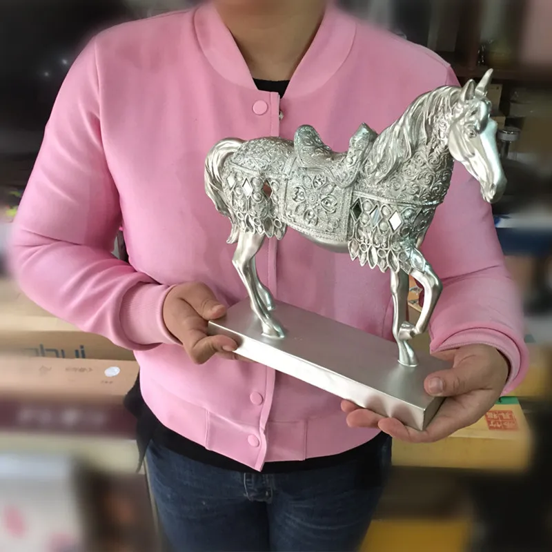 1 шт. классический домашний декор Серебряная лошадь декоративные изделия из