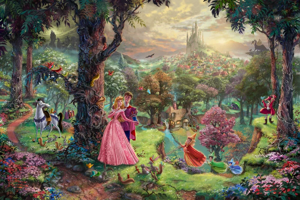 1 шт. canva art Thomas Kinkade Спящая красавица холст с принтом украшение для дома гостиной