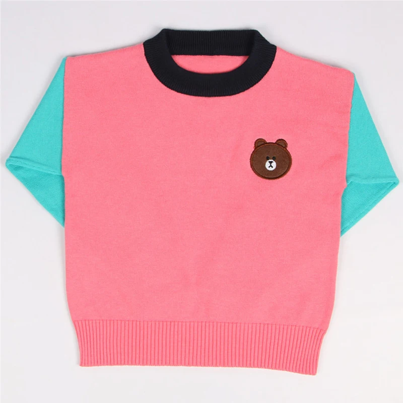 Осень зима бурый медведь серии детские свитера Детские 2018 хлопок вязать хит Цвет