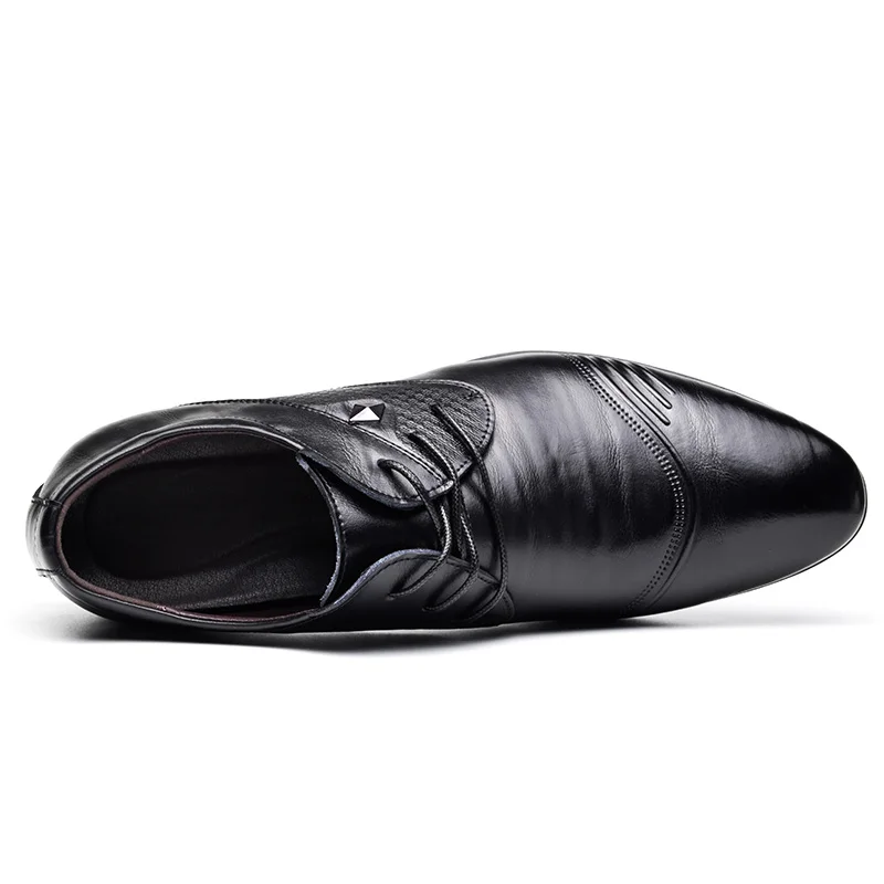 COSIDRAM модные сплит Кожаные классические туфли для мужчин формальные с острым