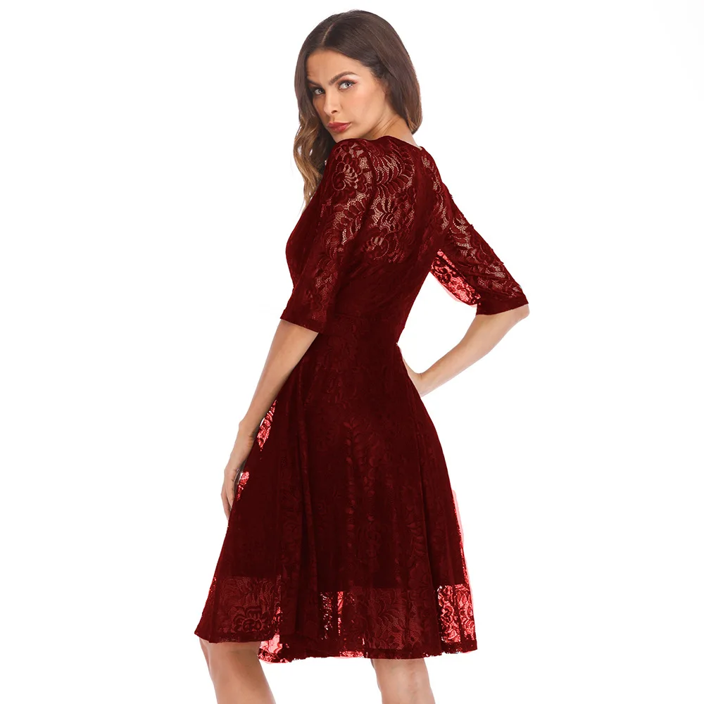 2019 Women Summer Dress Sexy & Club Party Night Elegant Casual Lace Office Midi Plus Size | Женская одежда