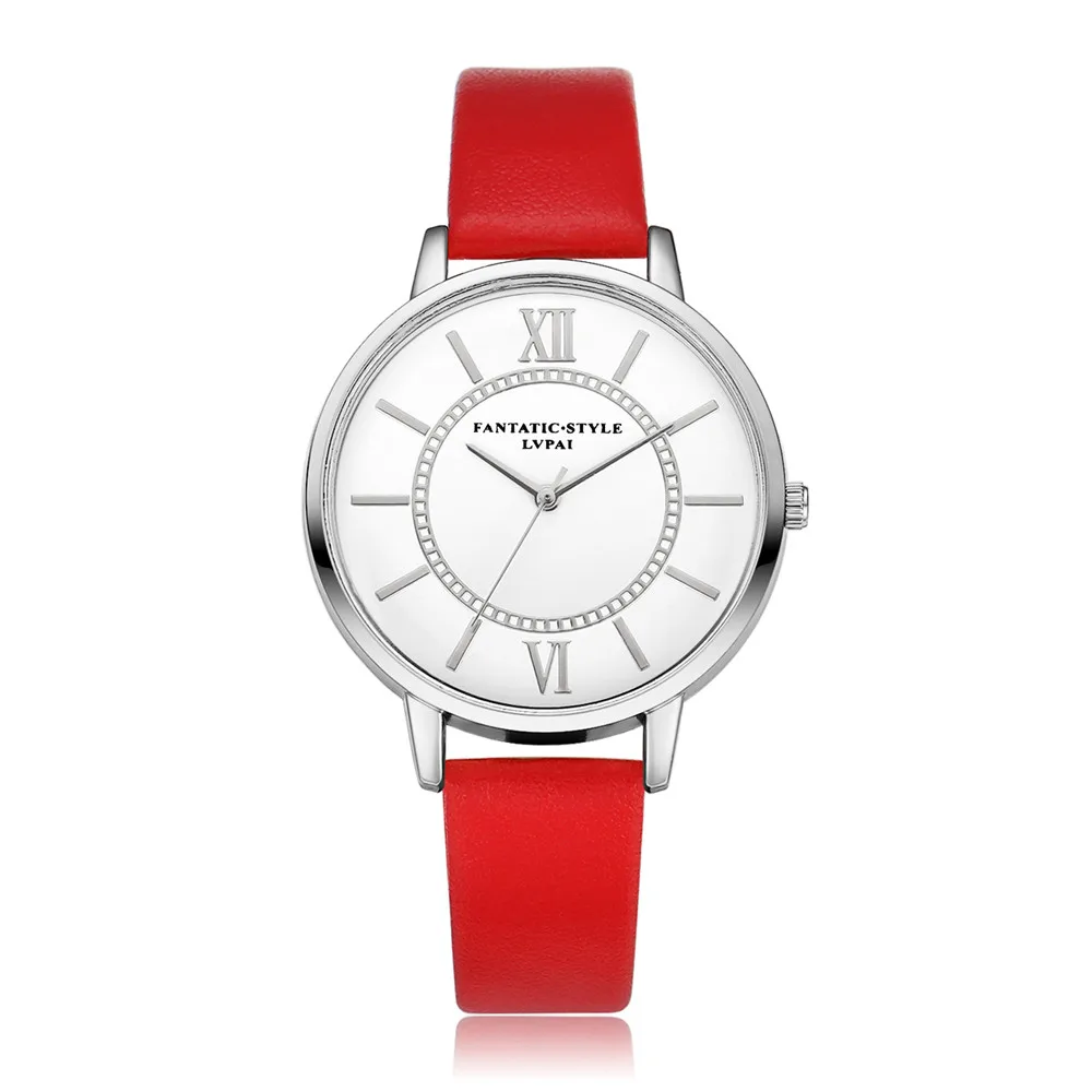 

Lvpai Brand Fashion Women Watch Roman Numeral Leather Quartz Analog Wrist Watch Bracelet Ladies Dress Clock 2019 Relojes Mujer Q