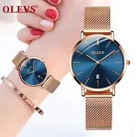 olevs women watch elegant brand famous luxury gold quartz watches ladies steel clock geneva wristwatches relogio 2018 gift