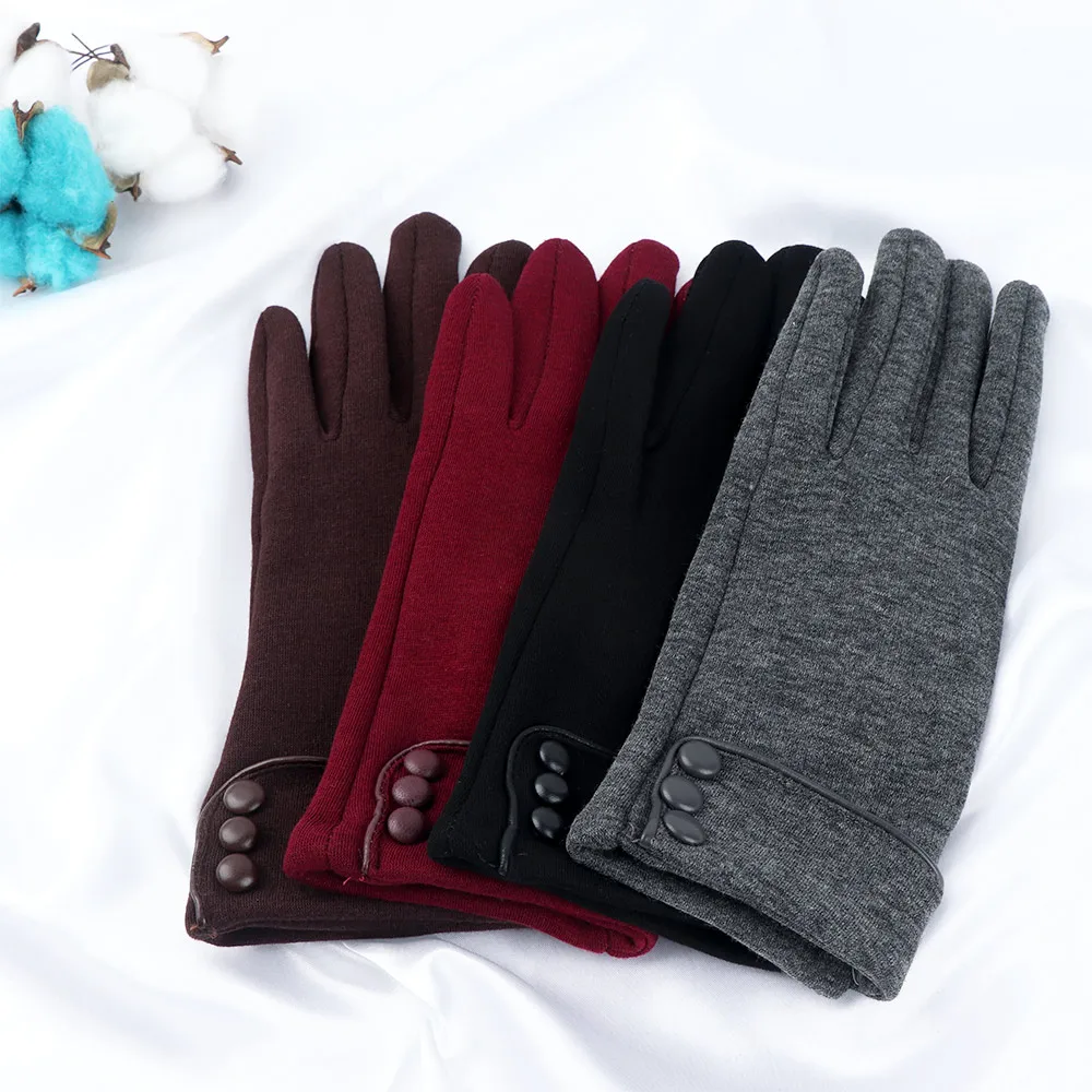 Модные женские зимние перчатки уличные теплые лыжные велосипедные для вождения
