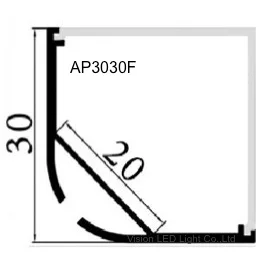 10 м (10 шт.) в партии 1 за штуку 30x30 мм AP3030E/F угловой алюминиевый профиль для