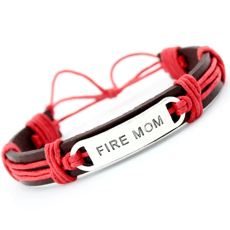 Тонкая синяя линия очаровательные браслеты из вощеной кожи для женщин и мужчин