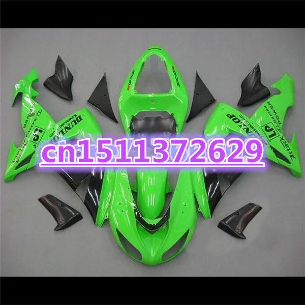 

100% новые обтекатели для KAWASAKI 06-07 NINJA ZX10R 06 07 ZX-10R green black ZX 10R 10 R 2006 2007 обтекатель корпуса комплект D