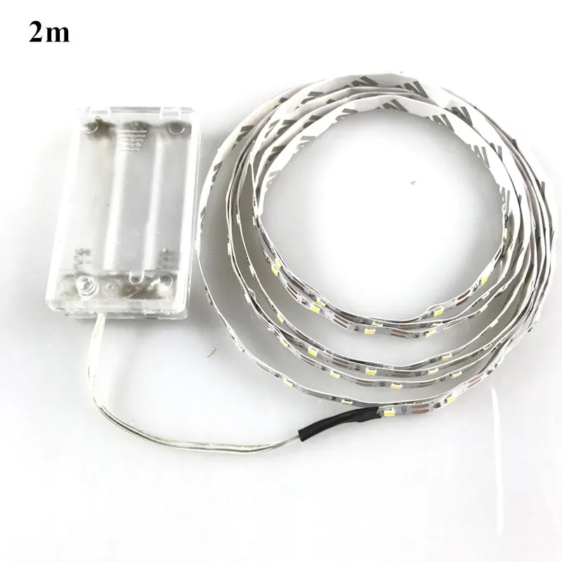 3AA Battery 2M USB DC5V 3AA светодиодный настенный светильник 3 м SMD3528 теплый белый холодный белый светильник для лестниц витрина ТВ огни - Цвет абажура: 3AA Battery 2M
