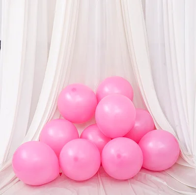 Matte pink 5 шт. матовый розовый латексный воздушные шары 10 дюймов 2,2 г баллоны с гелием надувные свадебные украшения Воздушные шары товары для дня рождения - Цвет: Matte pink