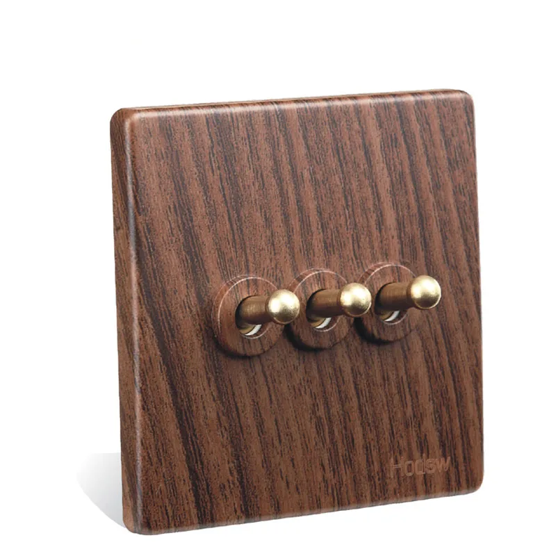 2 шт. 86 Тип старинный выключатель лампы быть деревянным медным рычагом 3 открытый