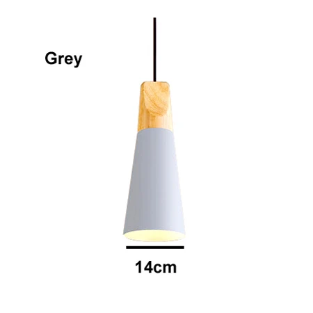 Grey 14cm Современные подвесные светильники в скандинавском стиле, Подвесная лампа для кафе, ресторана, спальни, подвесной светильник для кухни - Цвет корпуса: Grey 14cm