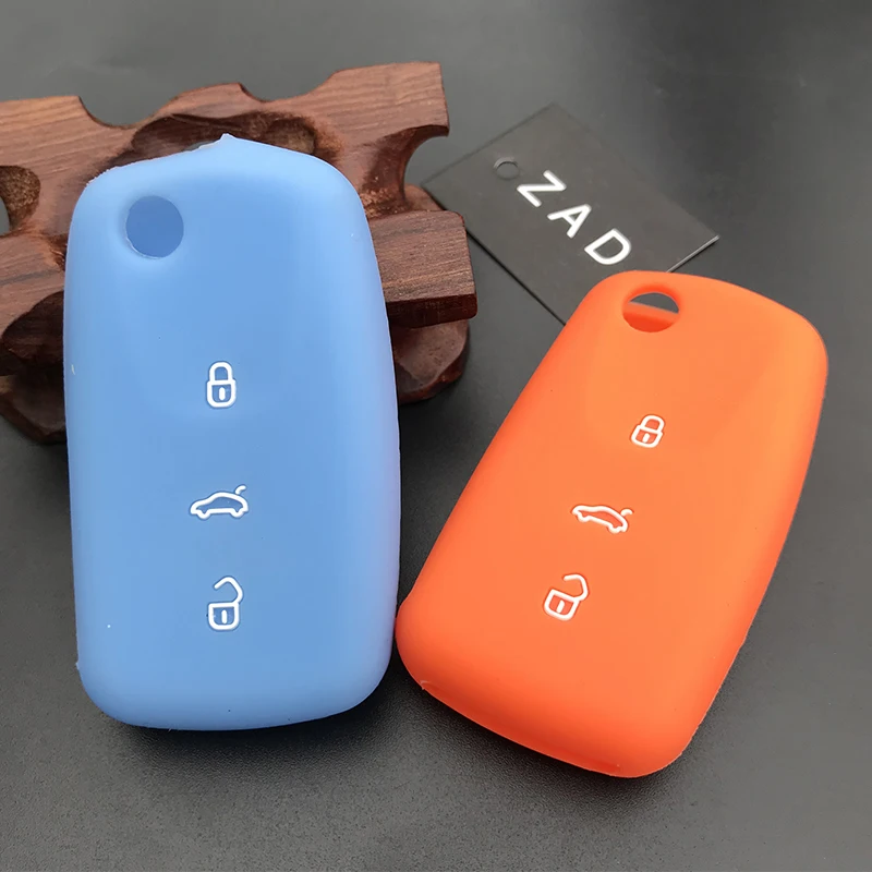3 кнопочный силиконовый резиновый держатель для автомобильных ключей ZAD чехол