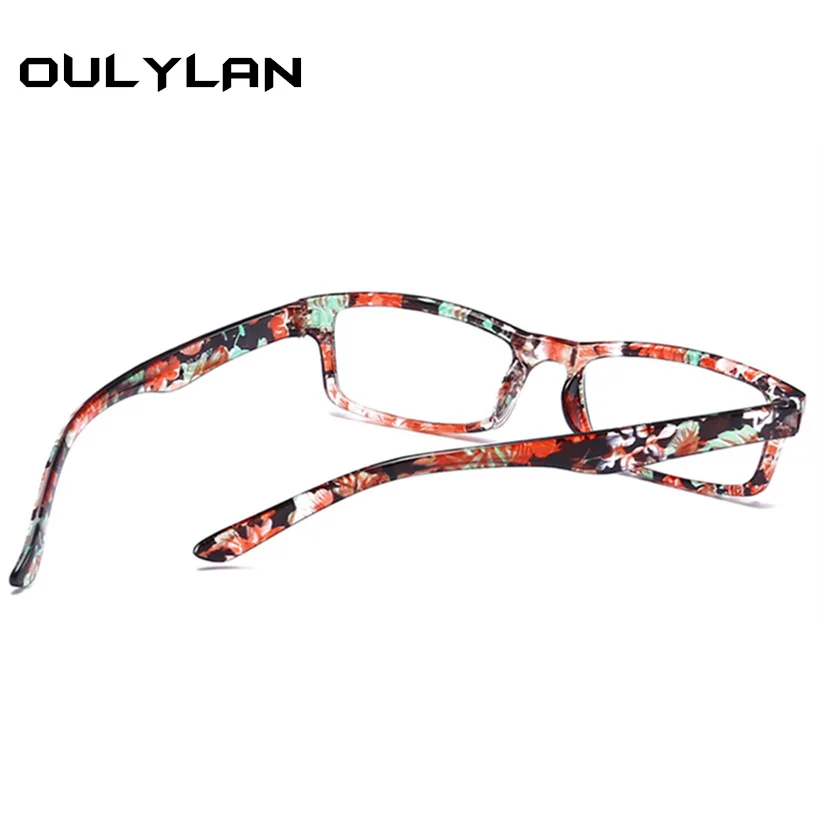 Oulylan печатные очки для чтения Для женщин Для мужчин небьющиеся прозрачные очки диоптрий 1,0 1,5 2,0 2,5 3,0 3,5 4,0