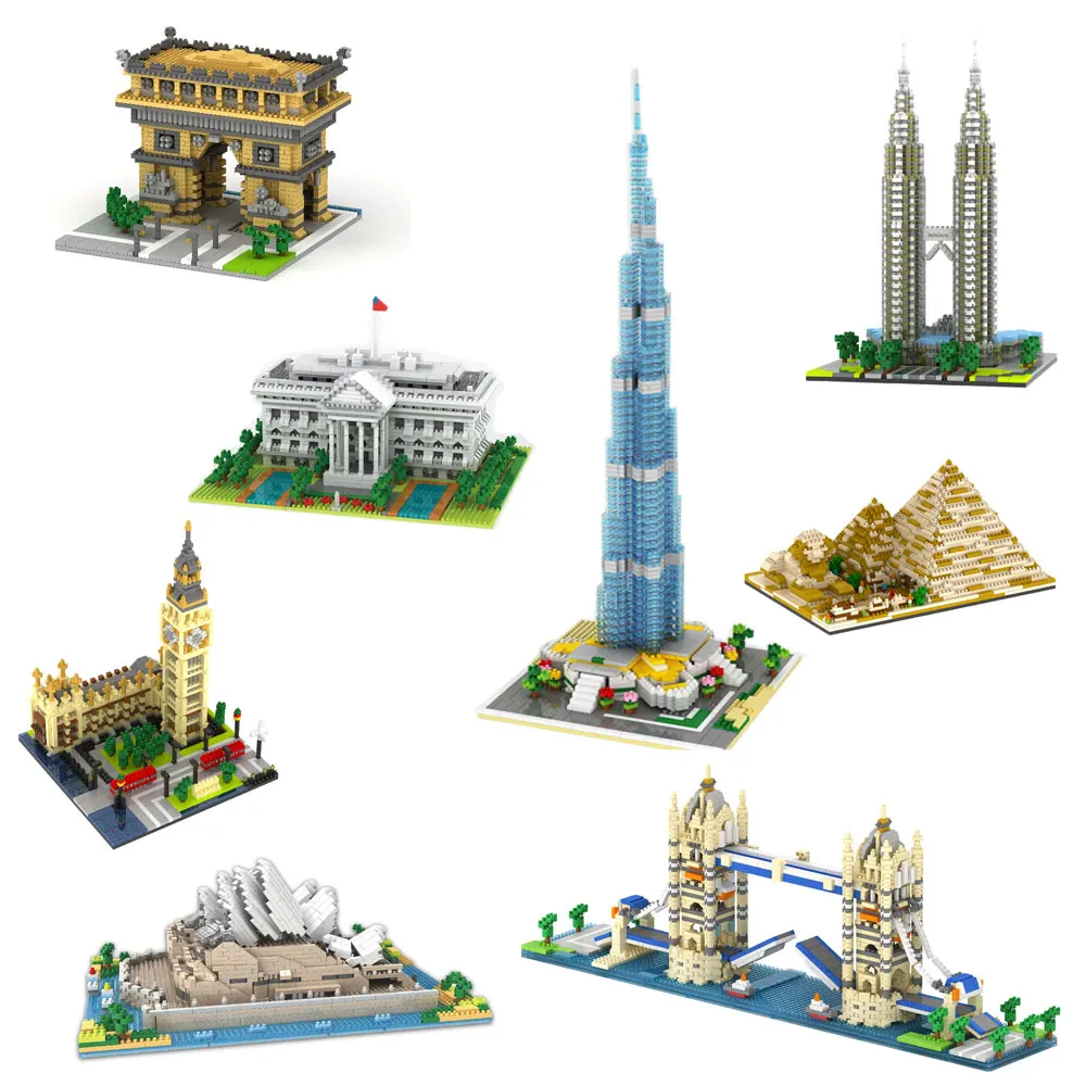 Rikuzo World Landmark Series Model Building Block Set - Nano Micro Blocks Mini legoing lepinED DIY Toys for Kids | Игрушки и хобби