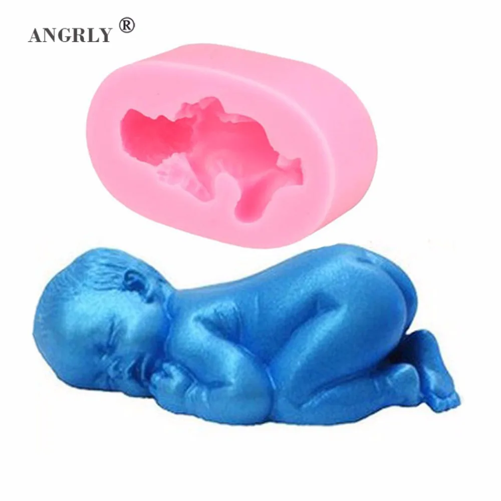 

Sleeping Baby Shape Modeling Cake Decoration Fondant Chocolate Pudding Cookie Soap Silicone Mold 3D Food Grade Silicone Mould