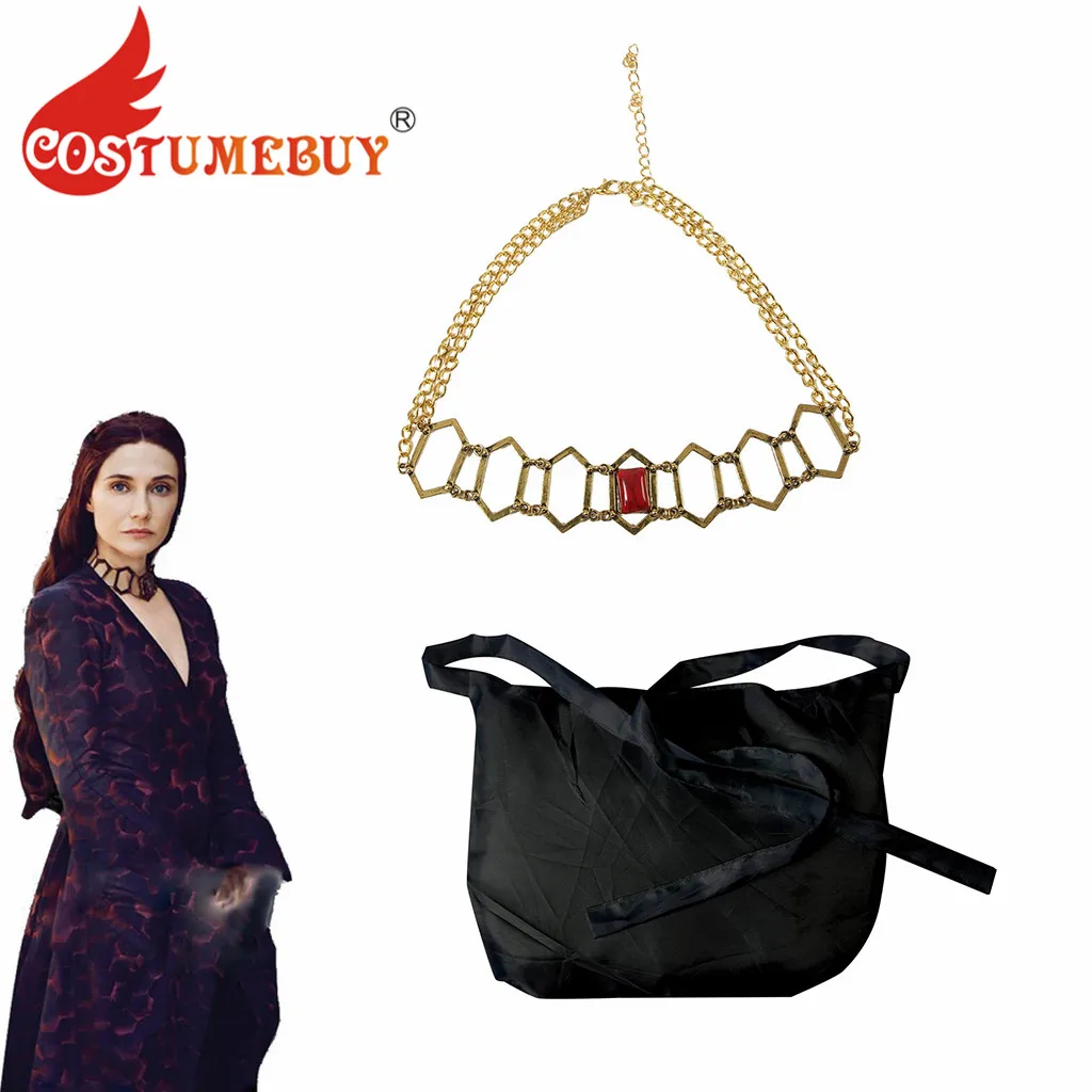 

CostumeBuy престолов 8 Melisandre косплей ожерелье платье Нижняя юбка аксессуары средневековый Neckwear Petticoat реквизит L920