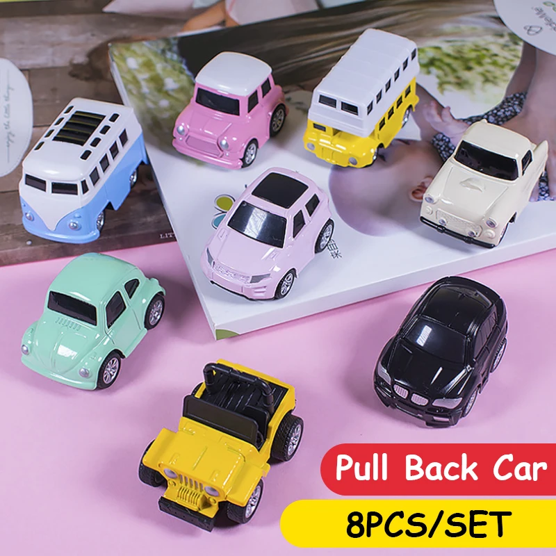 Игрушечный автомобиль из сплава 8 шт./компл. игрушка с обратной спинкой маленькие