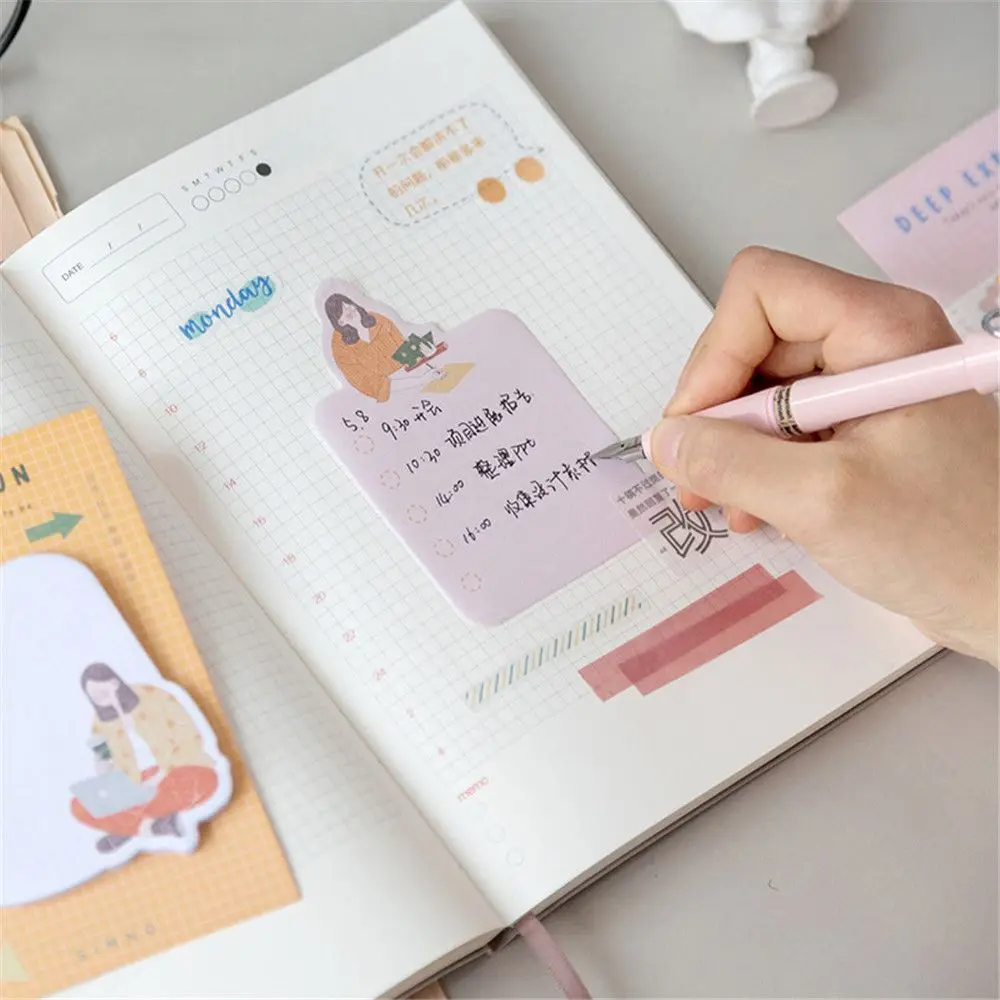 30 листов, новинка, хороший день, серия, блокнот для заметок, Kawaii, липкий блокнот для заметок, для школы, офиса, блокнот для заметок, бумага, закладки