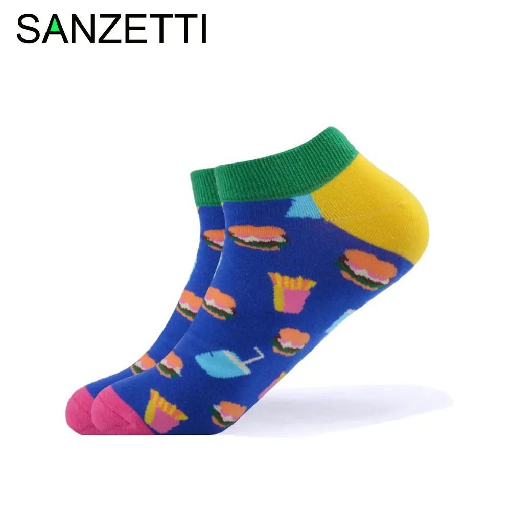 SANZETTI 1 мужские летние новые повседневные носки до щиколотки 2020 Разноцветные из