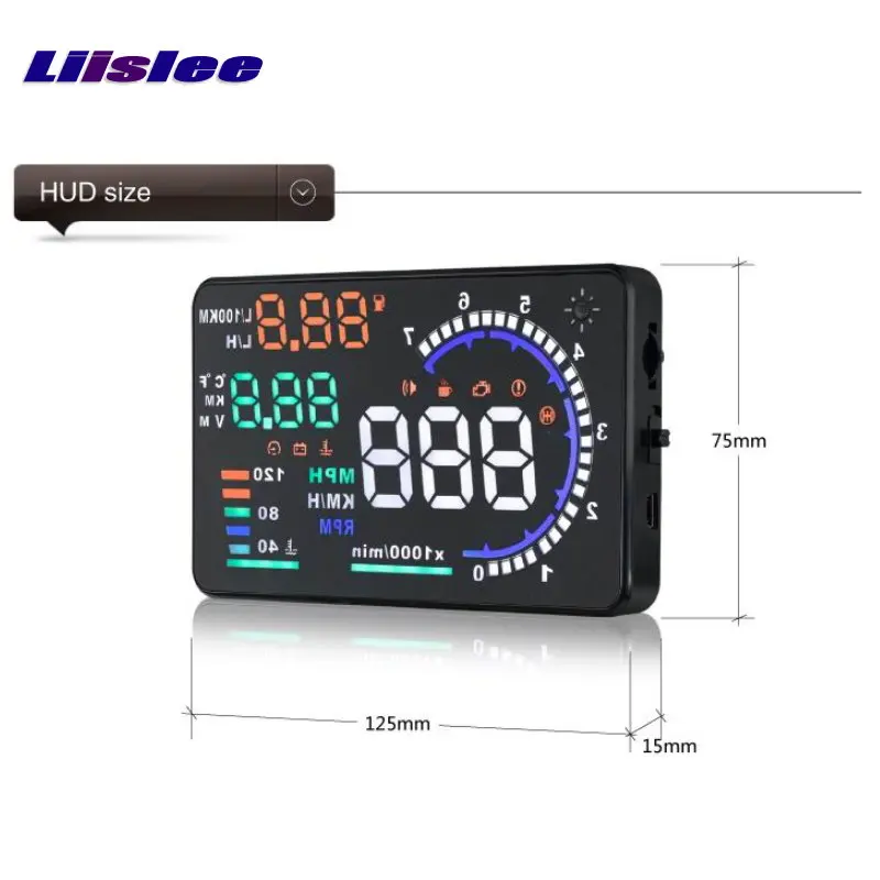 Автомобильный HUD с повышенной скоростью сигнализации безопасный привод дисплей