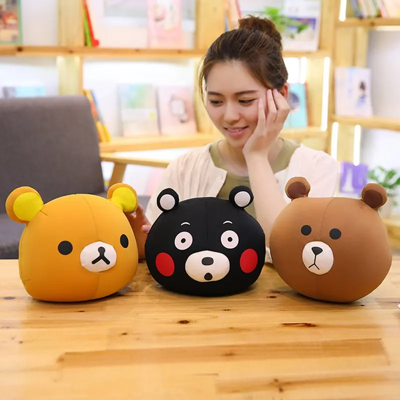 20 см/40 см/60 см Kawaii Rilakkuma& Kumamon& Bear, плюшевая подушка, мягкая мультяшная подушка в виде животных, пенные частицы, медведь, мягкая кукла, диванная подушка, подарок