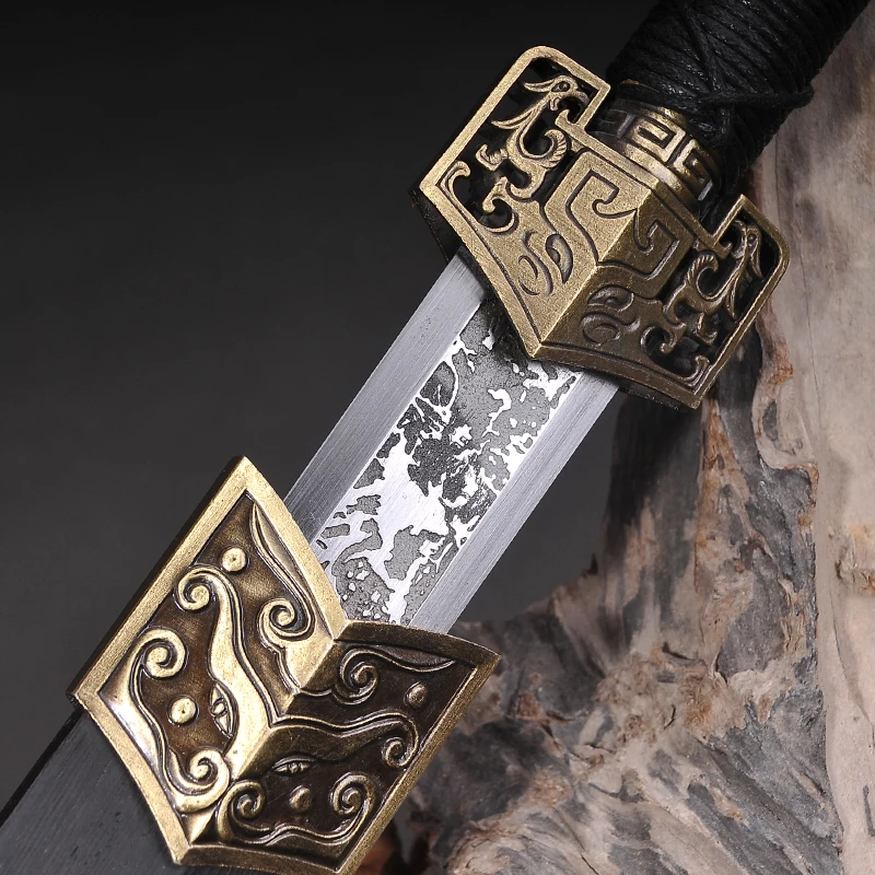 Китайский меч династии Хань ручной работы 1060 углеродистая сталь полный Tang лезвие