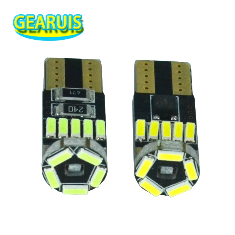 100X ледяная синяя автомобильная светодиодная лампа заднего света T10 15 SMD 4014 Non polor 194