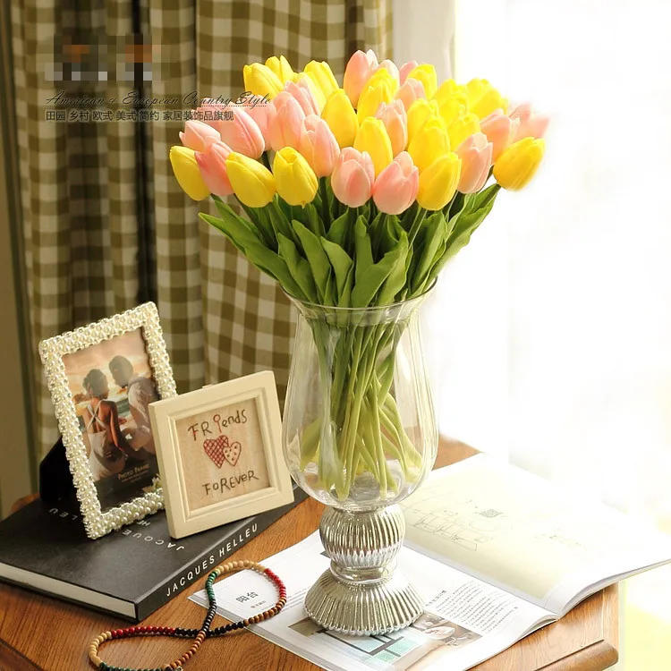 30 шт./лот миниатюрный цветок тюльпана настоящие на ощупь цветы свадебный