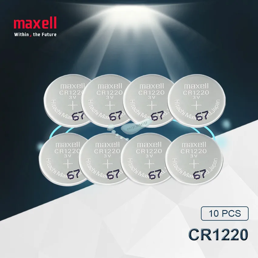 10 шт. Maxell CR1220 кнопочный Аккумулятор для часов автомобиля дистанционного ключа cr 1220 ECR1220 GPCR1220 3v литиевая батарея