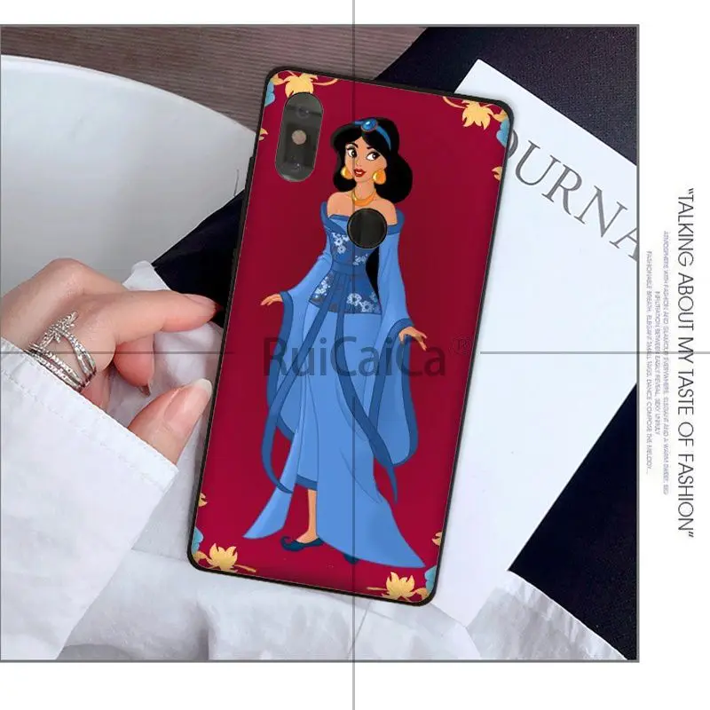 Чехол для телефона Ruicaica Capa Aladdin и Princess Jasmine Black Redmi 5 plus Note Xuiaomi Mi 8 8SE 6 MIX 2 2S | Мобильные