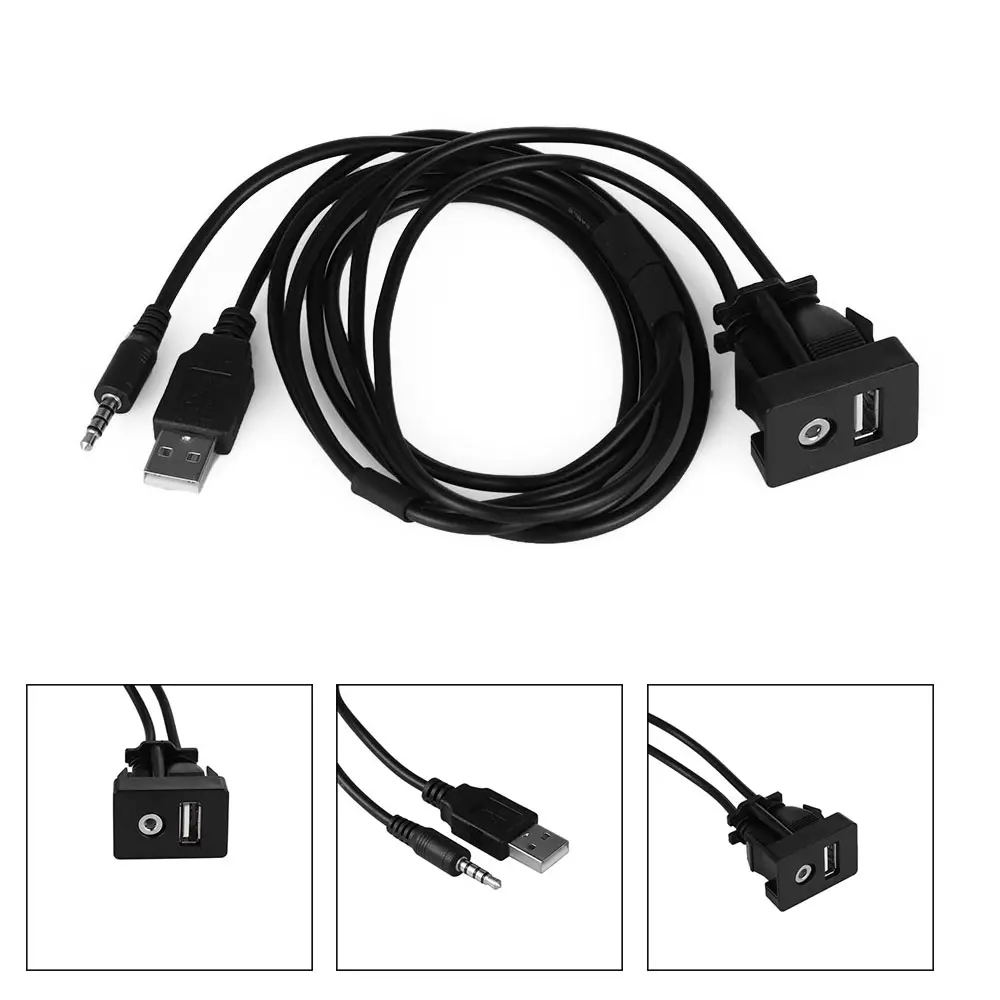2019 подходит для автомобильной лодки и мотоцикла крепление флеш кабель 3 5 мм + USB AUX