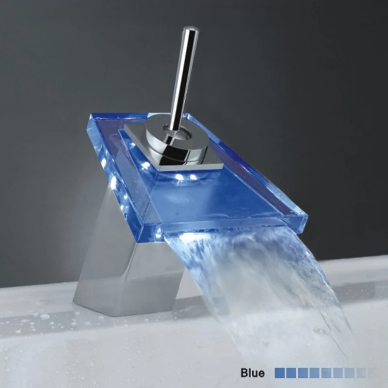 Смеситель для раковины кран насадка смесителя яркий светодиодный Водопад