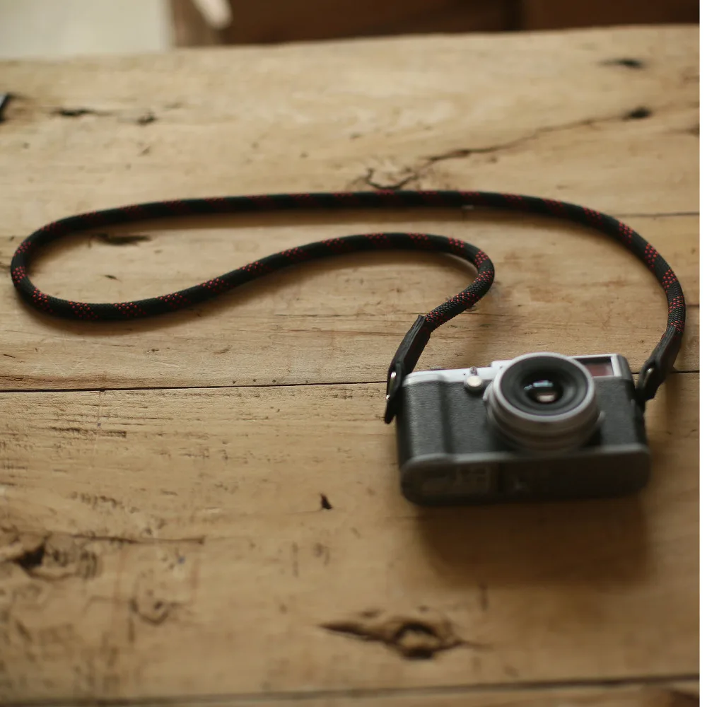 Ремешок на шею для камеры ручной работы с черным узором Скалолазание Веревка из