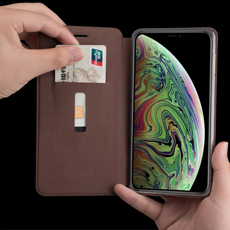 Чехол Mofi для iPhone X чехол книжка из искусственной кожи XR XS MAX защитный экран