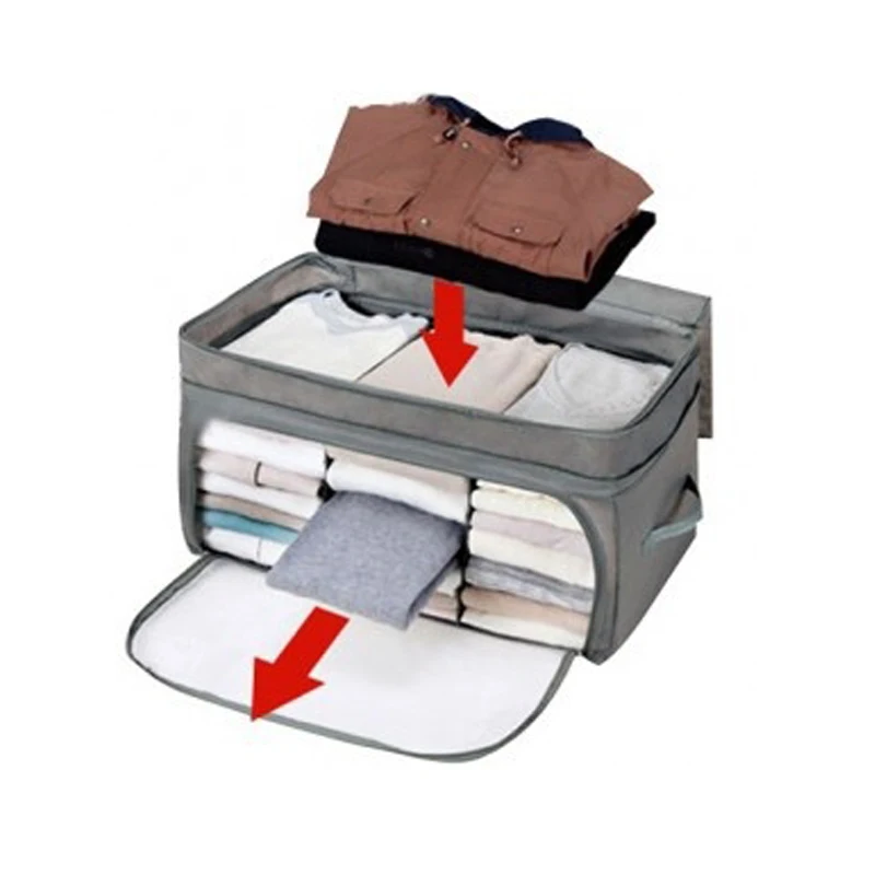 Ящик для хранения сумки одежды контейнер 62L из древесного угля домашний | Дом и