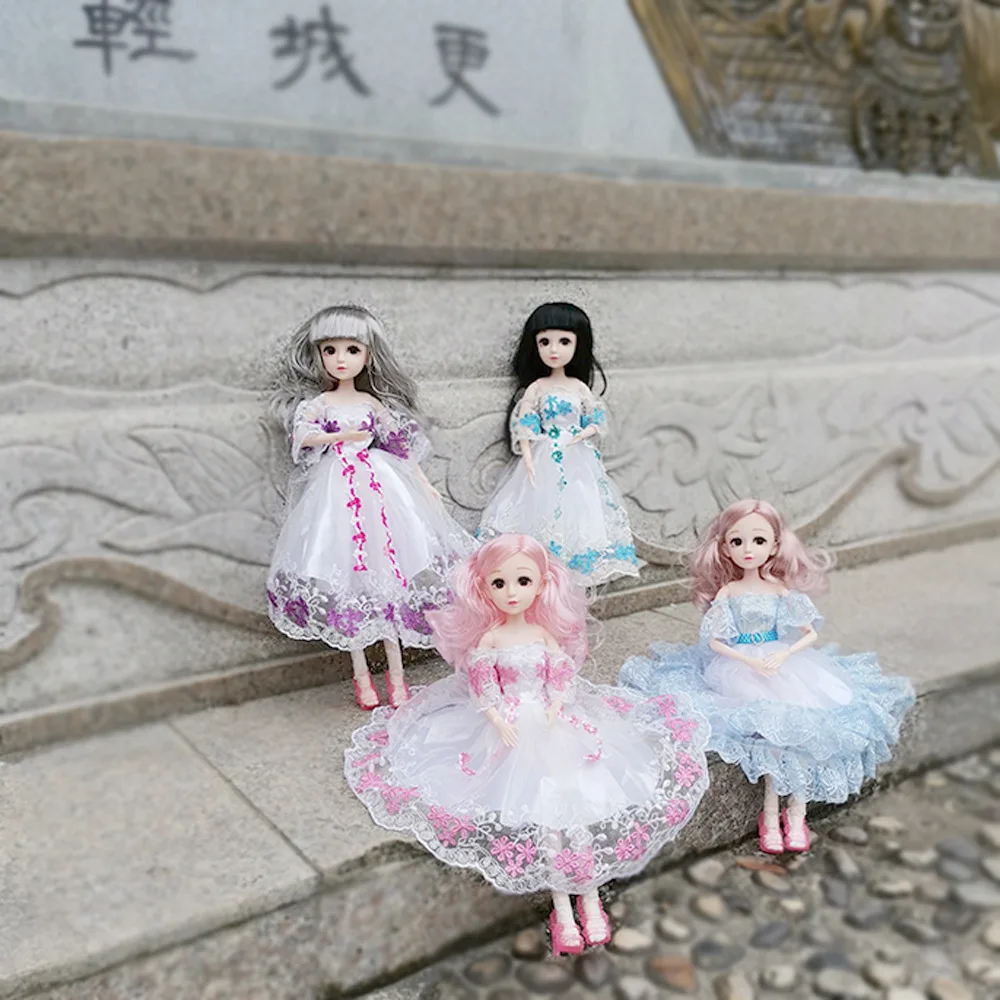 36 см кукольная одежда кружевное платье 22 кукольный набор BJD кукла аксессуары Xiner DIY игрушка детская одежда для девочек 1/6 кукла с обувью