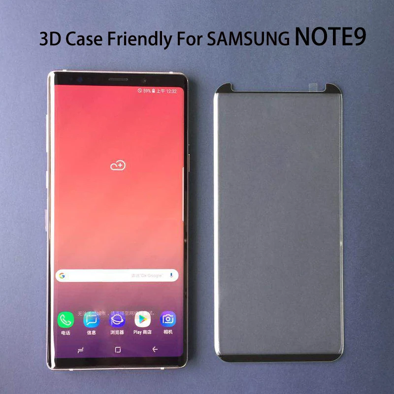 Смартфон NOTE9 стекло 3D изогнутый для SAMSUNG Galaxy NOTE 9 Полный Клей закаленное стекло чехол для телефона N960N