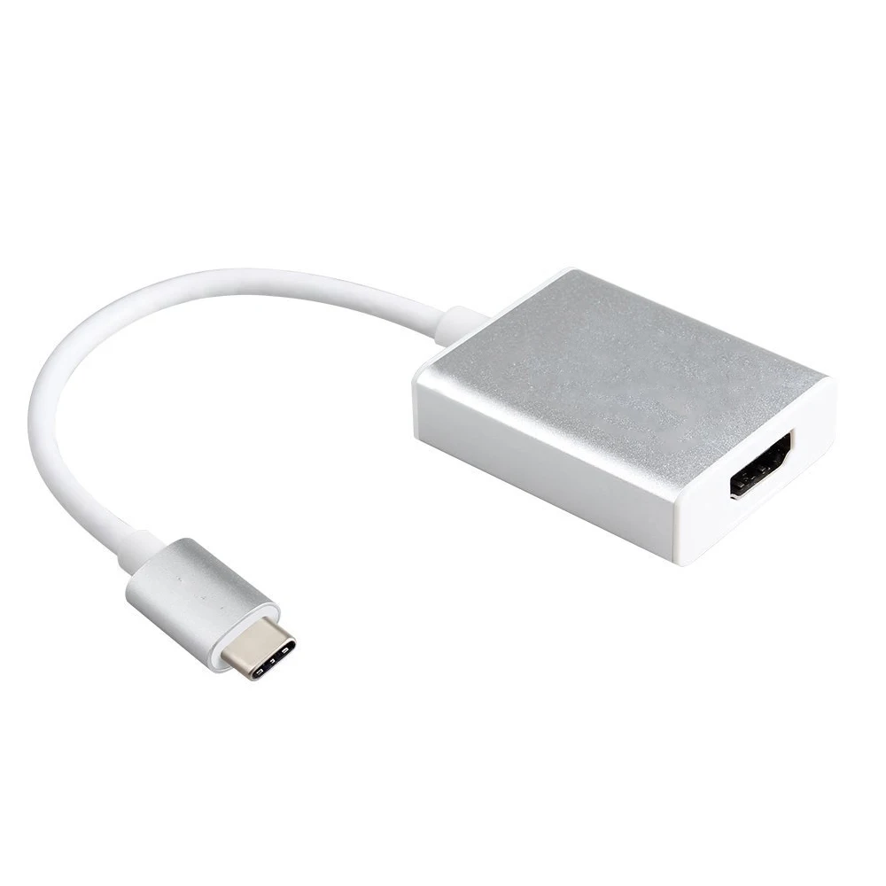 2017 Новый USB3.1 Type C к HDMI Кабель адаптер Золотой серебристый матовый корпус USB 1080P