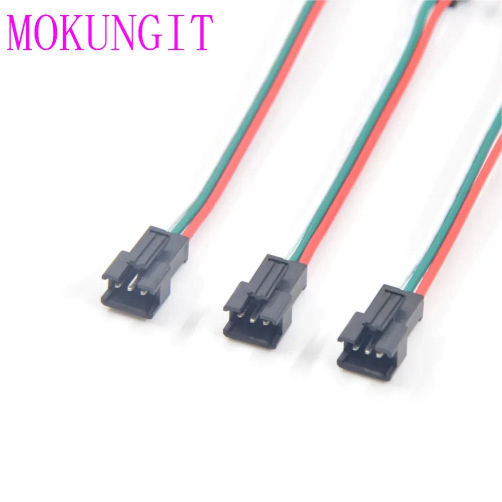 200 шт. 3 pin JST SM Штекерный разъем LED Соединительный кабель для WS2812B WS2812 WS2811