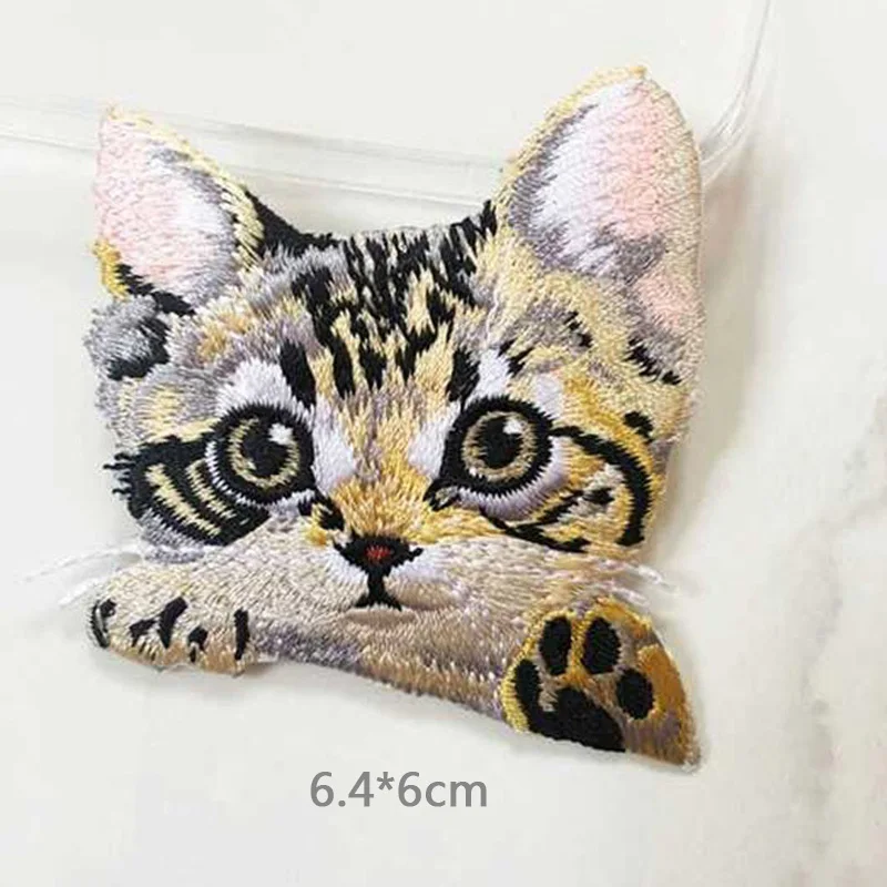 Cartoon Cat Clothes Decoration 1PC Cute Iron On Patch Jeans Pocket For High Quality Popular Bag Applique | Дом и сад