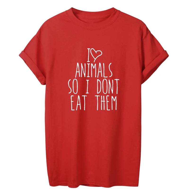 Женская хипстерская футболка ONSEME со слоганом Я люблю животных Так что я не Съешь