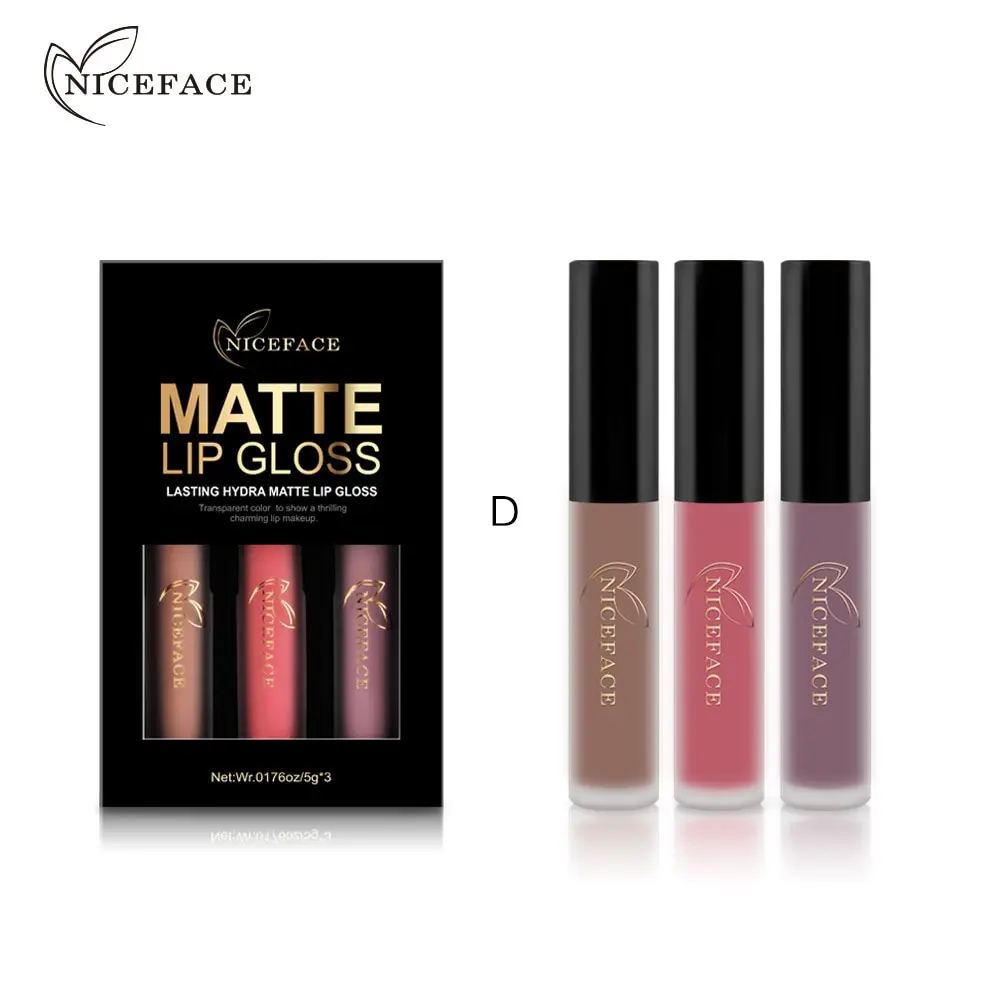 NICEFACE модные очаровательные комплекты для губ блеск сексуальный шарм Матовая