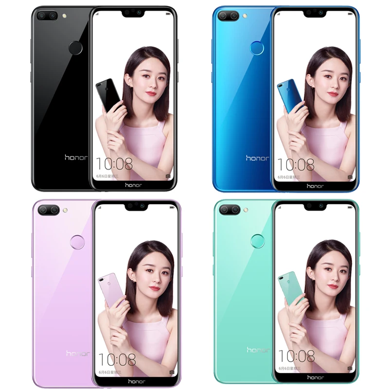 Global honor 9n honor 9i, 5,84 дюймов, Восьмиядерный стеклянный корпус, двойная камера заднего вида, 3000 мАч, отпечаток пальца, распознавание лица, android 8,0