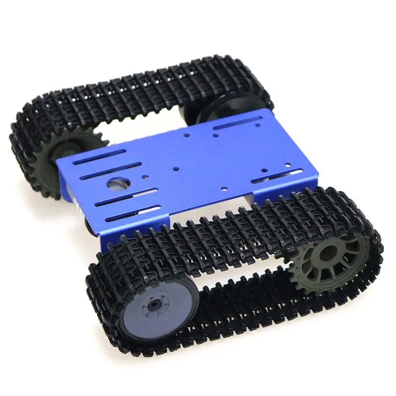 Blue tank chassis Espduуправление Робот Танк шасси комплект с макетной платой+ моторный привод щит+ двигатель постоянного тока для Arduino DIY RC игрушка комплект - Цвет: Blue tank chassis