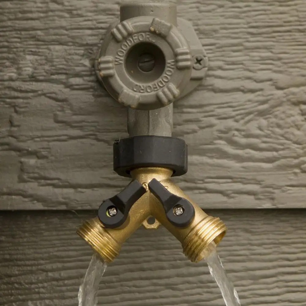 Сад клапан сад аксессуары латунь воды 2 контактный разъем кран водопроводный