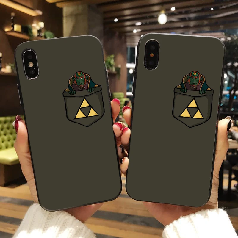Легенда о Зельде шейках сланец ТПУ Черный силиконовый чехол для iPhone 8 8plus 7 7 plus 6 6S Plus X XR XS MAX 5S чехол для телефона s - Цвет: 8033