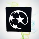 Трафарет-тату для женщин и детей, форма для рисования футбольной звезды, рождественский подарок, трафарет-тату