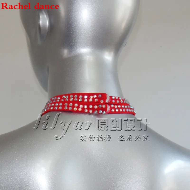 

2017New Arrival Latin Dance Modern Dance Competition Clothing Performance Dance Accessories Necklace Collar Diamond Custom Color