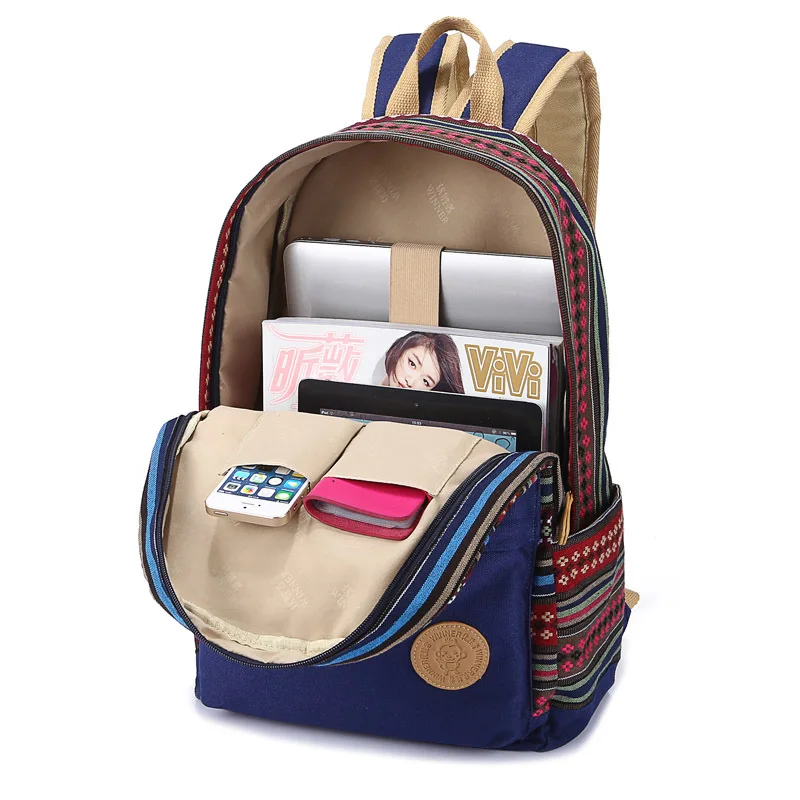 Manfiter новые модные женские туфли Холст Рюкзак Досуг школьные сумки для девочек