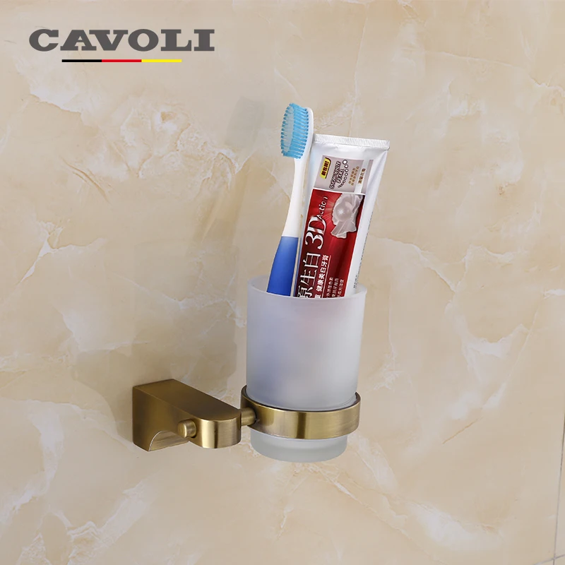 Cavoli Ванная комната подстаканник Алюминий бронза Brand Зубная щётка держатель